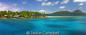 Blue Lagoon Resort in Truk Lagoon as seen from the bridge... by Jackie Campbell 
